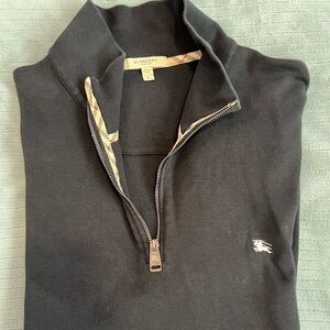 Burberry Men's Black Zip-Up Sweater